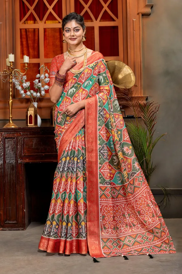 Premium_Patola_Type_Cotton_Silk_Saree