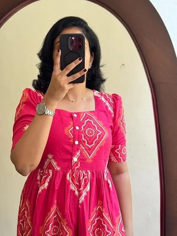 Hbkart_Women_Tiered_Pink_Maxi/Full_Length_Dress