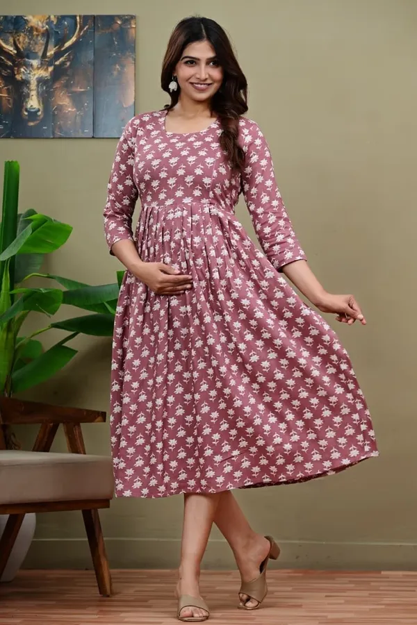 WOMENS_COTTON_PRINTED_KURTI/MATERNITY_GOWN/Printed_Maxi_Dress/Printed_Midi_dress/Anarkali_kurties