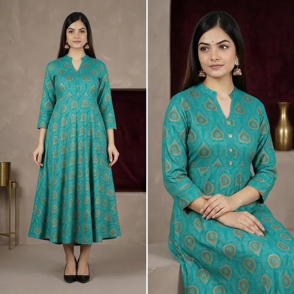 Hbkart_Women_Paisley,_Printed_Anarkali_Gown_(Green)
