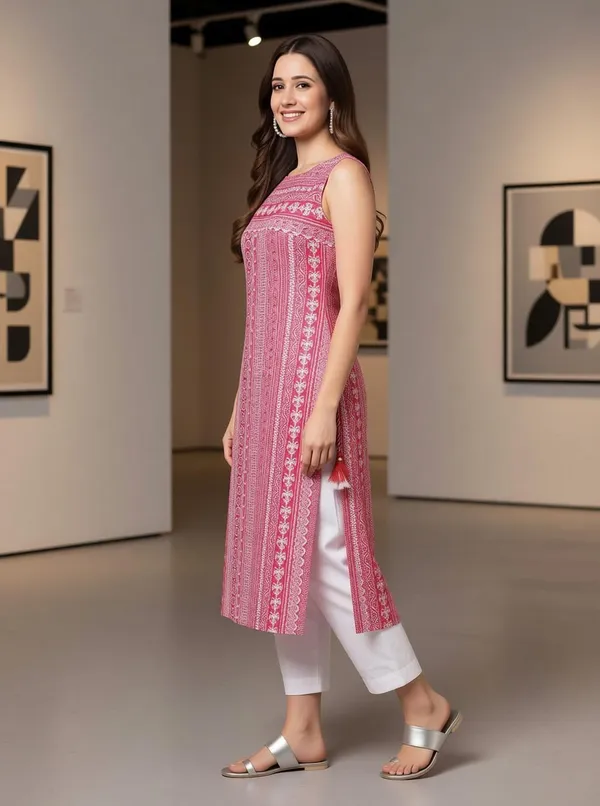 Aao_Women_Floral_Print_Straight_Kurta_(Pink)