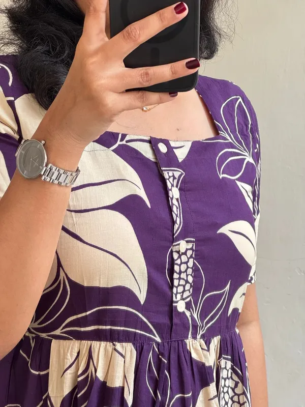 Hbkart_Women_Printed_A-Line_Dress_(Purple)