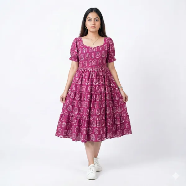 Hbkart_Women_Printed_Flared_Kurta_(Pink,_White)