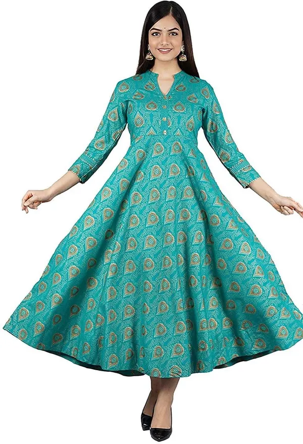Hbkart_Women_Paisley,_Printed_Anarkali_Gown_(Green)