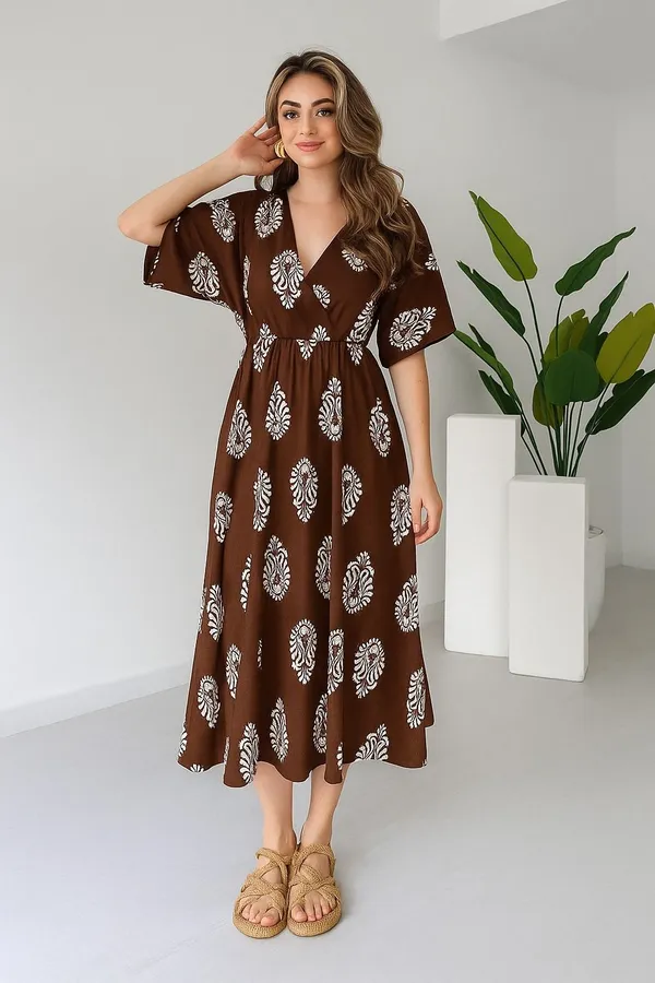 Hbkart_Women_Printed_Anarkali_Dress_(Brown)