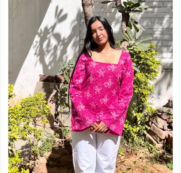 Hbkart_Casual_Floral_Print,_Printed_Women_Pink_Top