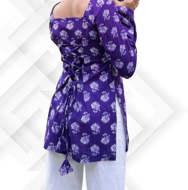 Hbkart_Casual_Printed,_Floral_Print_Women_Purple_Top