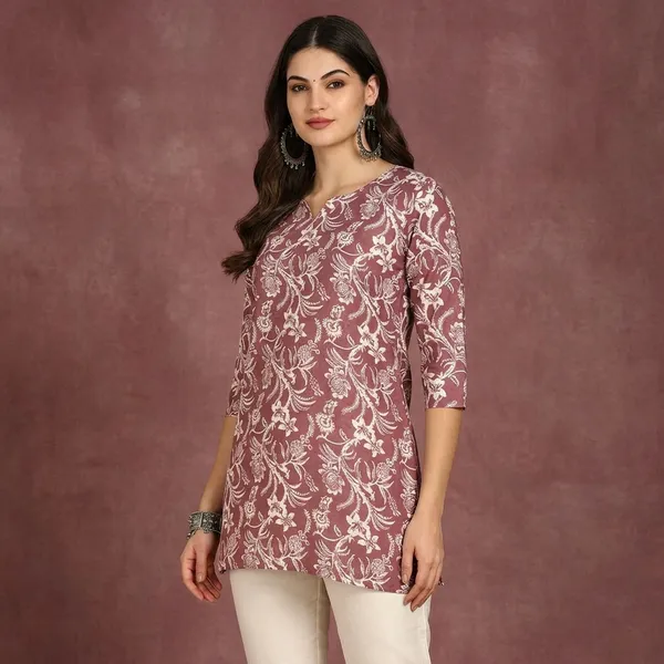 Hbkart_Women_Printed_Tunic_Kurta_(Maroon)