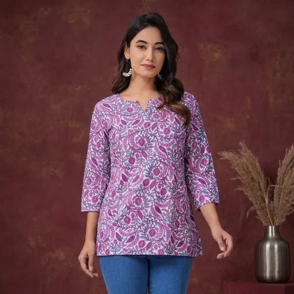 Hbkart_Women_Solid_Tunic_Kurta_(Purple)