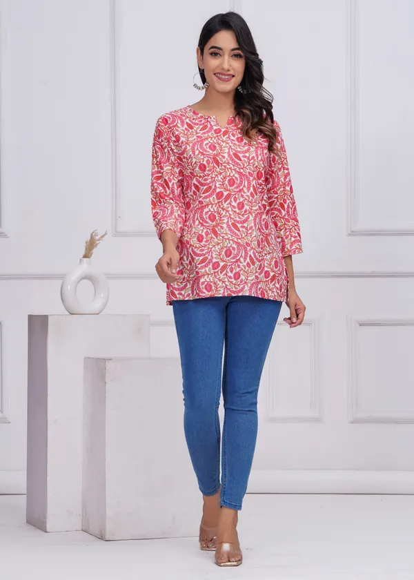 Hbkart_Women_Solid_Tunic_Kurta_(Pink)