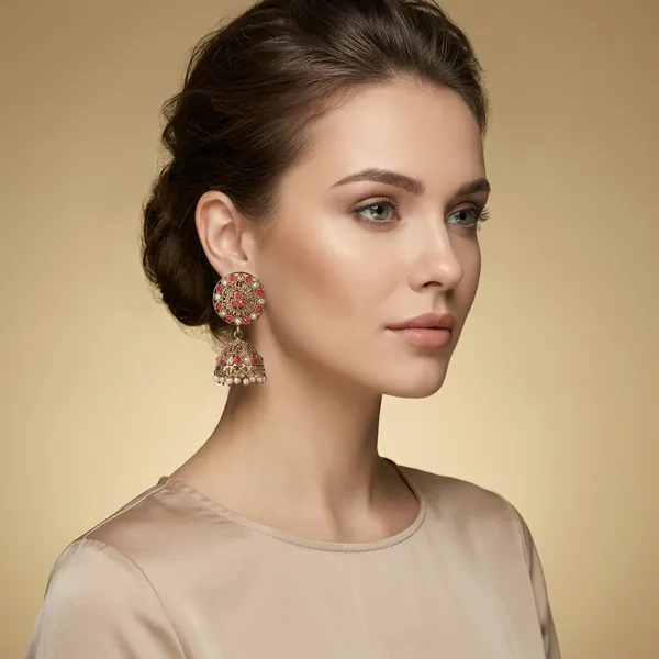 Red_And_Golden_Alloy_Kundan_Earrings_For_Women