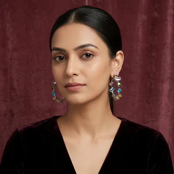 Multicolor_Alloy_Polki_Kundan_Meenakari_Gajra_Top_Earrings_For_Women