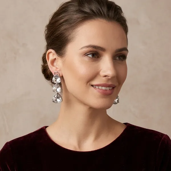 Silver_Alloy_Swarovski_Crystal_Earrings_For_Women