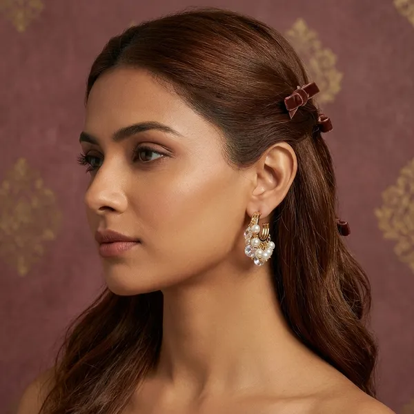 Golden_Alloy_Pearl_Hoop_Earrings_For_Women