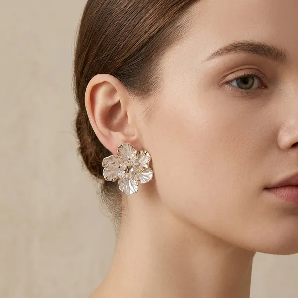 Silver_White_Gold_Alloy_Floral_Fancy_Stud_Earrings_For_Women