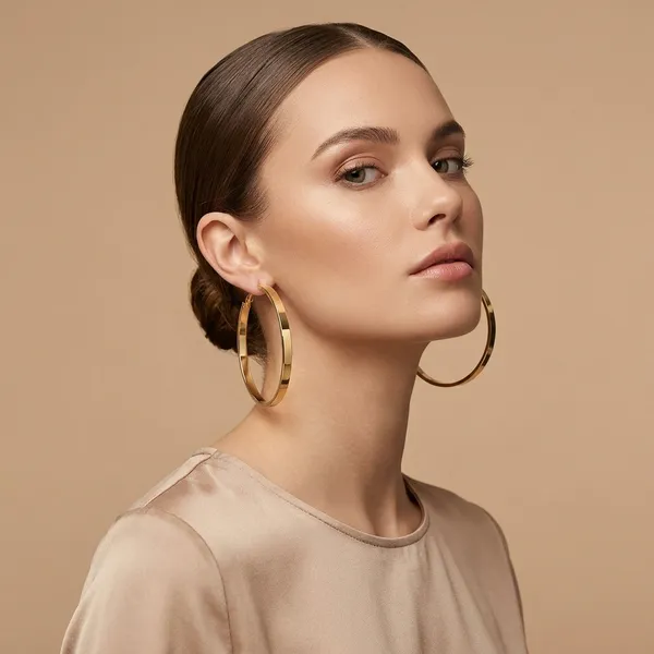 Gold_Silver_Plated_Alloy_Plain_Hoop_Earrings_For_Women