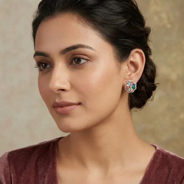 Multicolor_Alloy_Floral_Navratan_Ad_Stone_Stud_Earrings_For_Women
