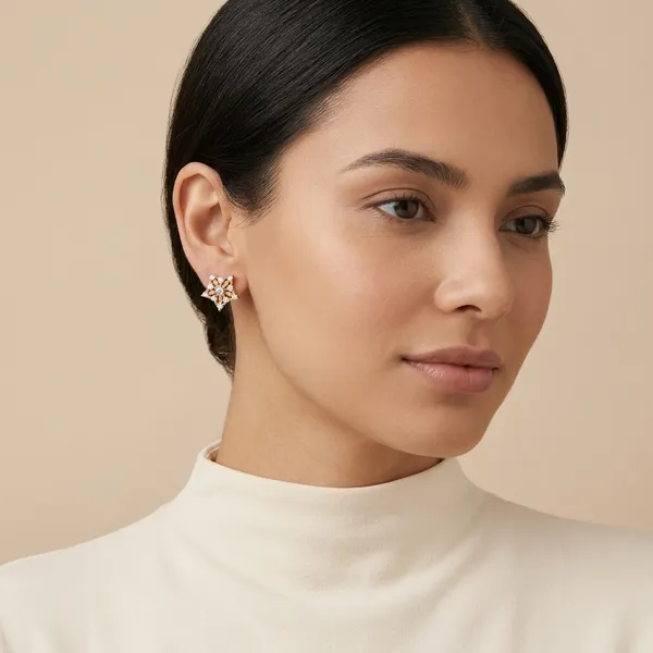 White_Gold-Plated_Alloy_Cz_Ad_Earrings_For_Women_-_Pack_Of_2