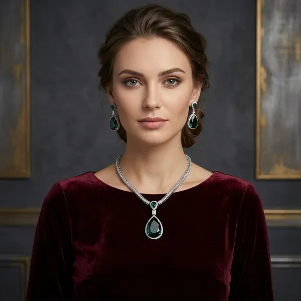 Green_And_Silver_Alloy_Purple_Amethyst_Cz_Ad_Stone_Necklace_Set_For_Women