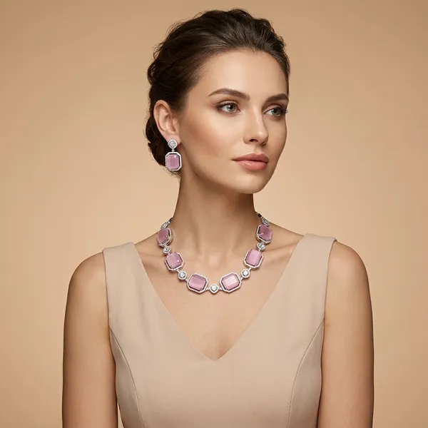 Pink_Alloy_American_Diamond_Necklace_Set_For_Women