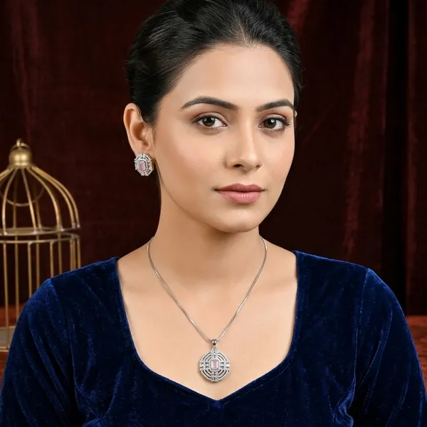 White_Alloy_Hydrostone_Ad_Pendant_And_Earrings_Set_For_Women