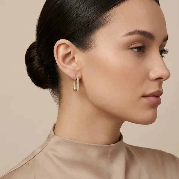 Gold_And_Silver_Alloy_Earrings_For_Women