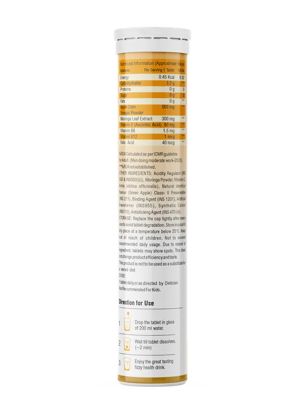 Icure_Wellness_Acv_Moringa_Effervescent_Orange_Flavor_15_Tablets