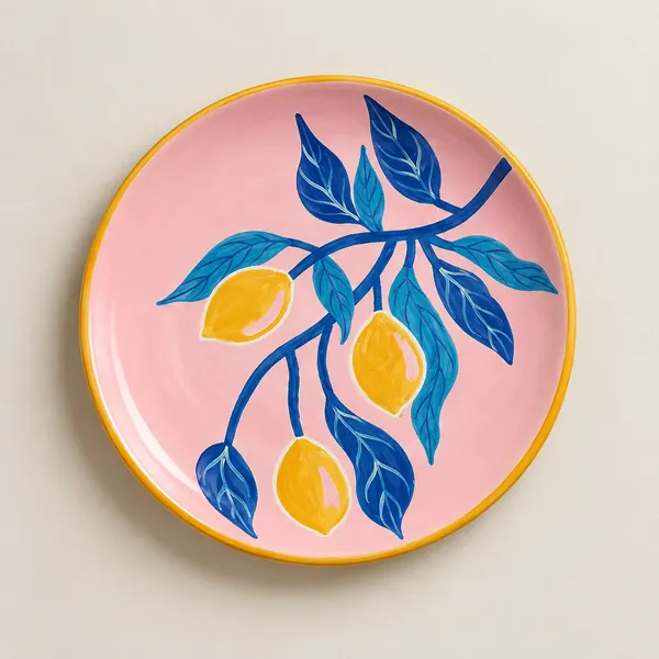 Lemon_Flower_|_Handcrafted_|_Wall_Decor_Plate