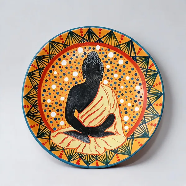 Buddha_|_Handcrafted_|_Wall_Decor_Plate_|_6"._