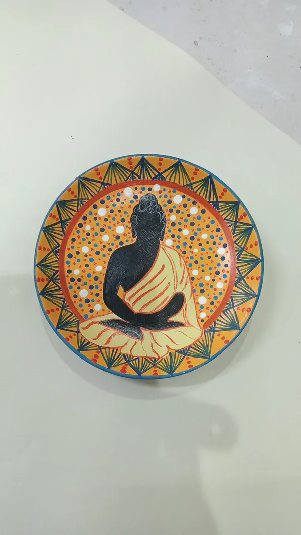 Buddha_|_Handcrafted_|_Wall_Decor_Plate_|_6"._