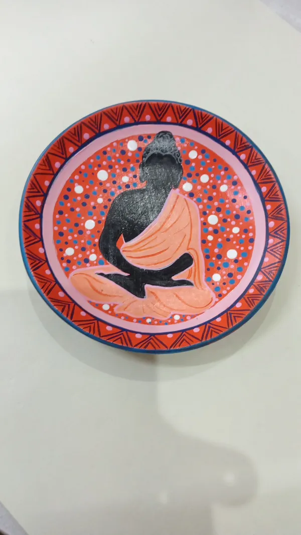 Buddha_|_Handcrafted_|_Wall_Decor_Plate_|_6"._