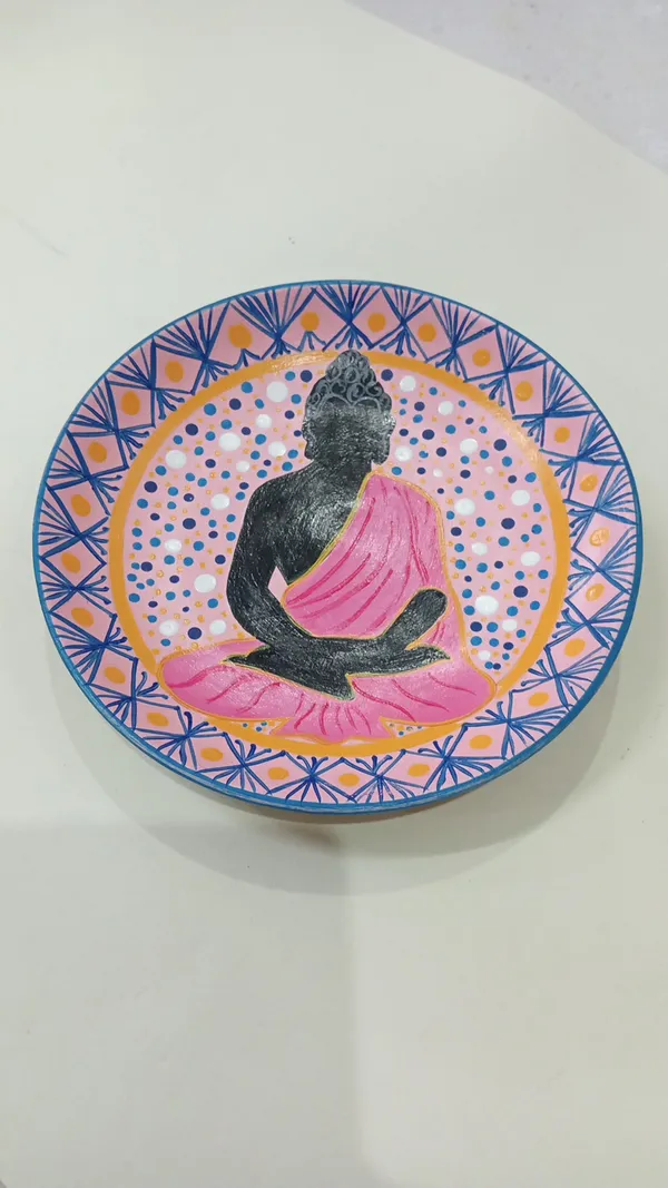 Buddha_|_Handcrafted_|_Wall_Decor_Plate_|_6"._