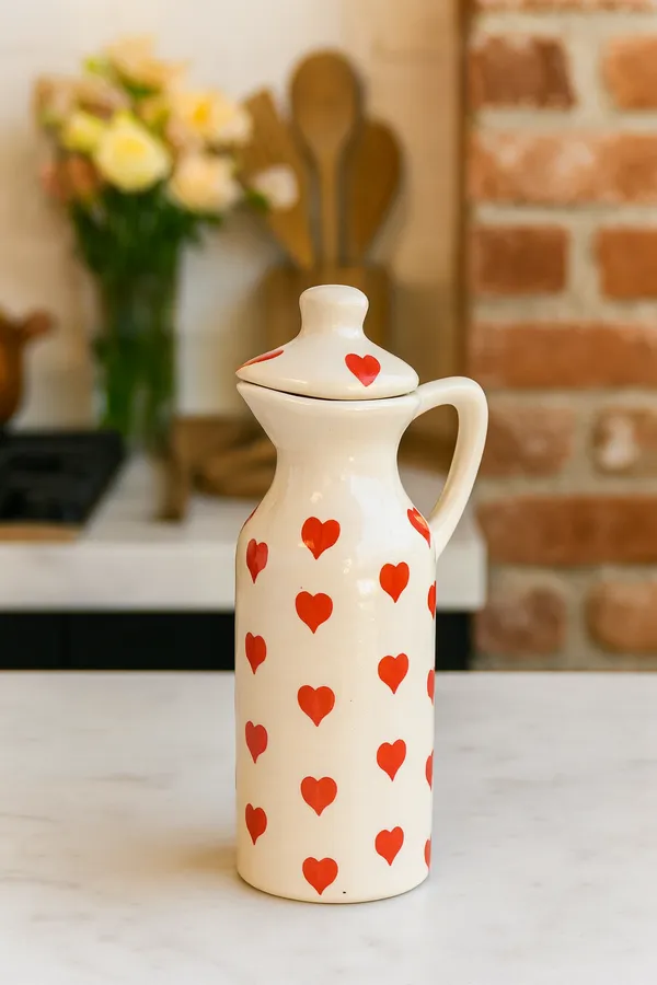 White_And_Red_Ceramics_Premium_Kitchen_Accessories_Oil_Bottle_For_Home_and_Kitchen
