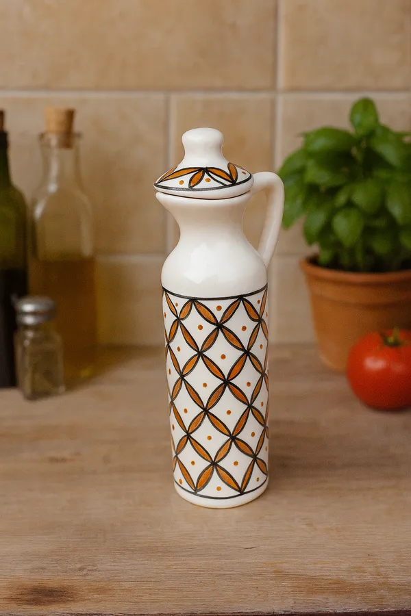 White_Ceramics_Premium_Kitchen_Accessories_Oil_Bottle_For_Home_and_Kitchen