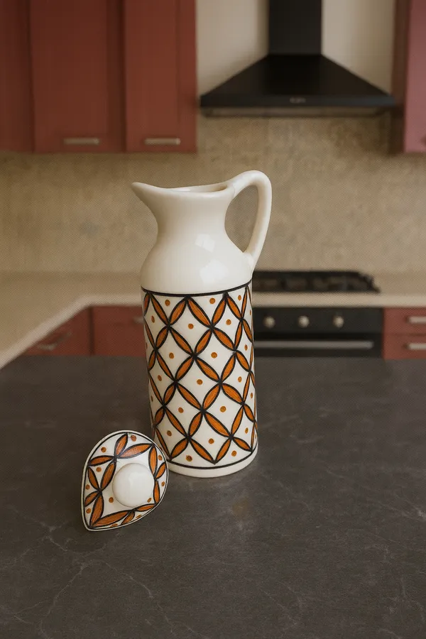 White_Ceramics_Premium_Kitchen_Accessories_Oil_Bottle_For_Home_and_Kitchen