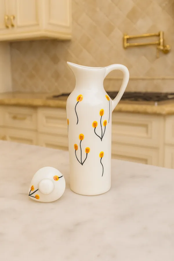 White_Ceramics_Premium_Kitchen_Accessories_Oil_Bottle_For_Home_and_Kitchen