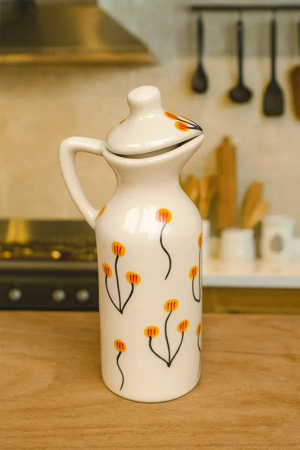 White_Ceramics_Premium_Kitchen_Accessories_Oil_Bottle_For_Home_and_Kitchen