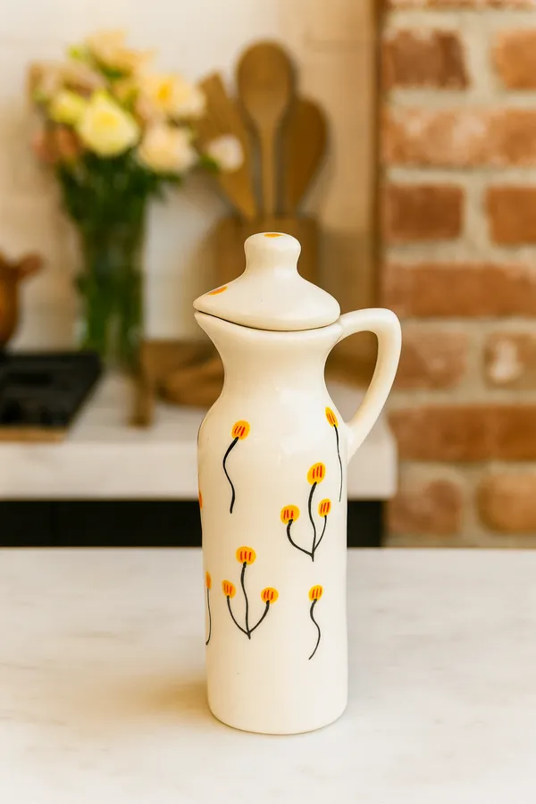White_Ceramics_Premium_Kitchen_Accessories_Oil_Bottle_For_Home_and_Kitchen