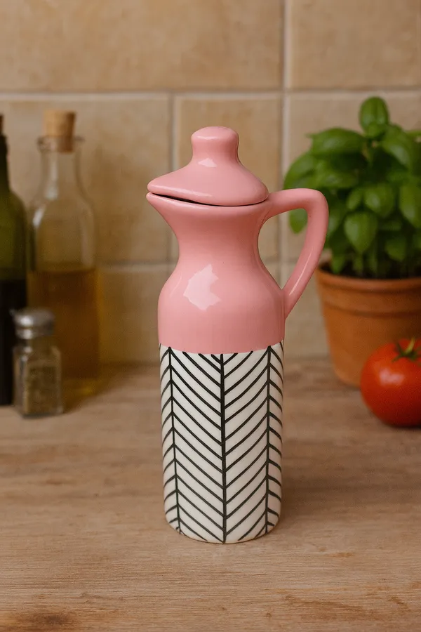 Pink_Ceramics_Premium_Kitchen_Accessories_Oil_Bottle_For_Home_and_Kitchen