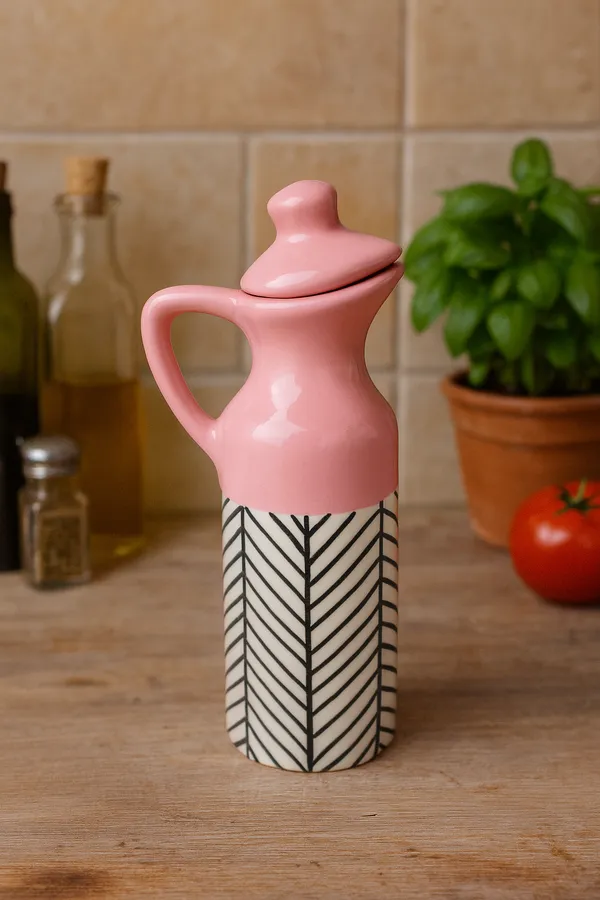 Pink_Ceramics_Premium_Kitchen_Accessories_Oil_Bottle_For_Home_and_Kitchen