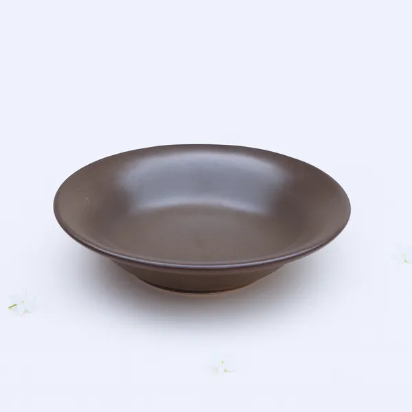 Brown_Ceramics_Fine_Dining_Tableware_Soup_Plate_For_Home_and_Kitchen