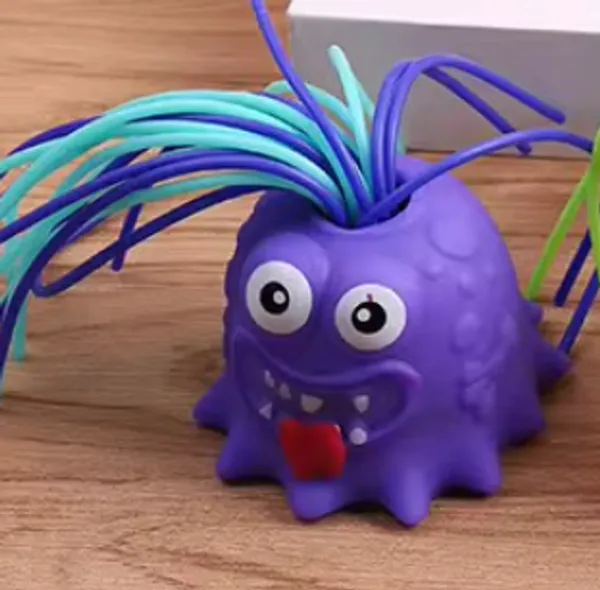 Purple_Rubber_Monster_Squeeze_Sound_Toy_With_Colorful_Hair