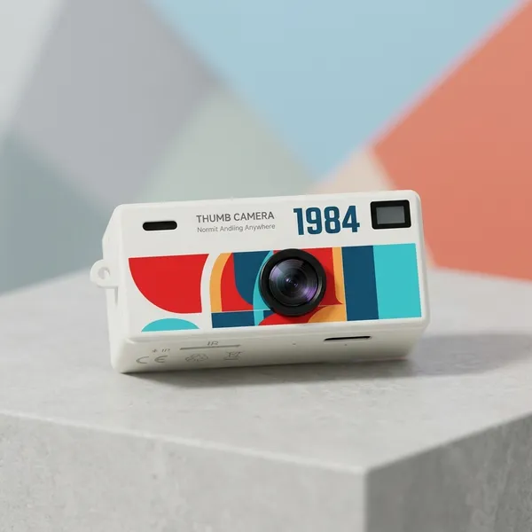 White_Retro_Geometric_Instant_Film_Camera