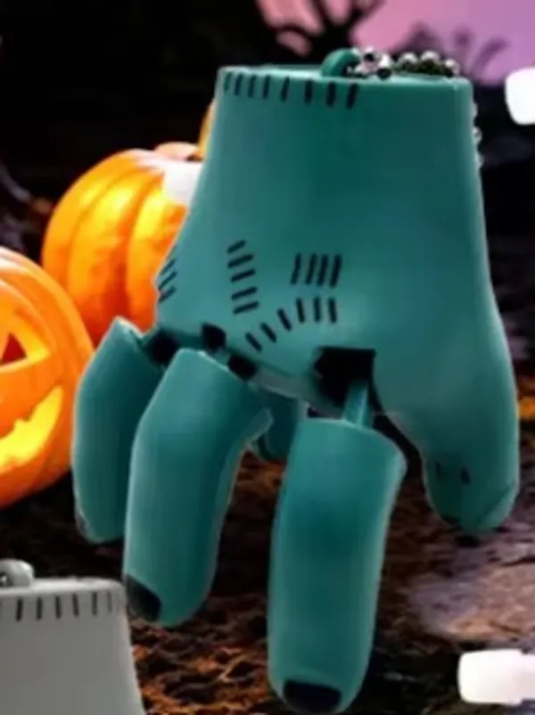 Teal_Plastic_Pistol-Grip_Handheld_Grabber_With_Keyring