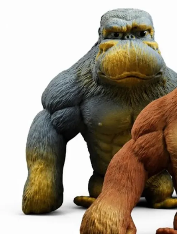 Rubber_Realistic_Gorilla_Action_Figure_Collectible_Toy_-_Pack_of_2