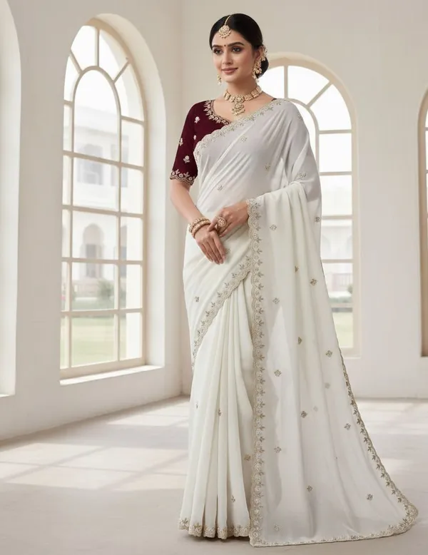 JB_CREATION_Embellished,_Embroidered,_Floral_Print_Bollywood_Georgette_Saree_(White)