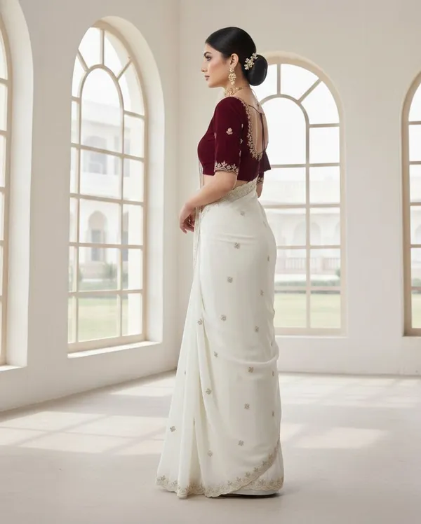 JB_CREATION_Embellished,_Embroidered,_Floral_Print_Bollywood_Georgette_Saree_(White)