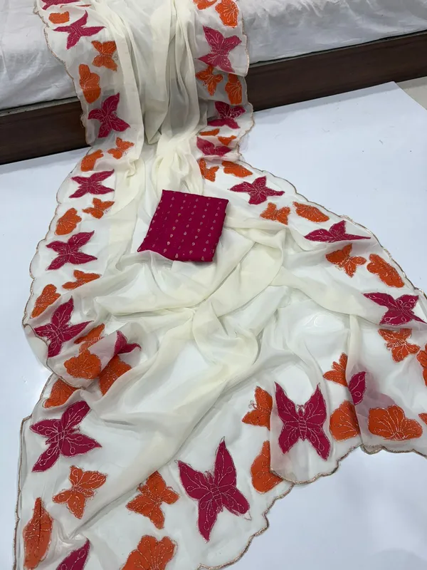 RUHU_CREATION_Embroidered_Bollywood_Viscose_Rayon_Saree_(White)
