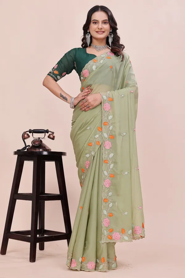 RUHU_CREATION_Embroidered_Bollywood_Chiffon_Saree_(Multicolor)