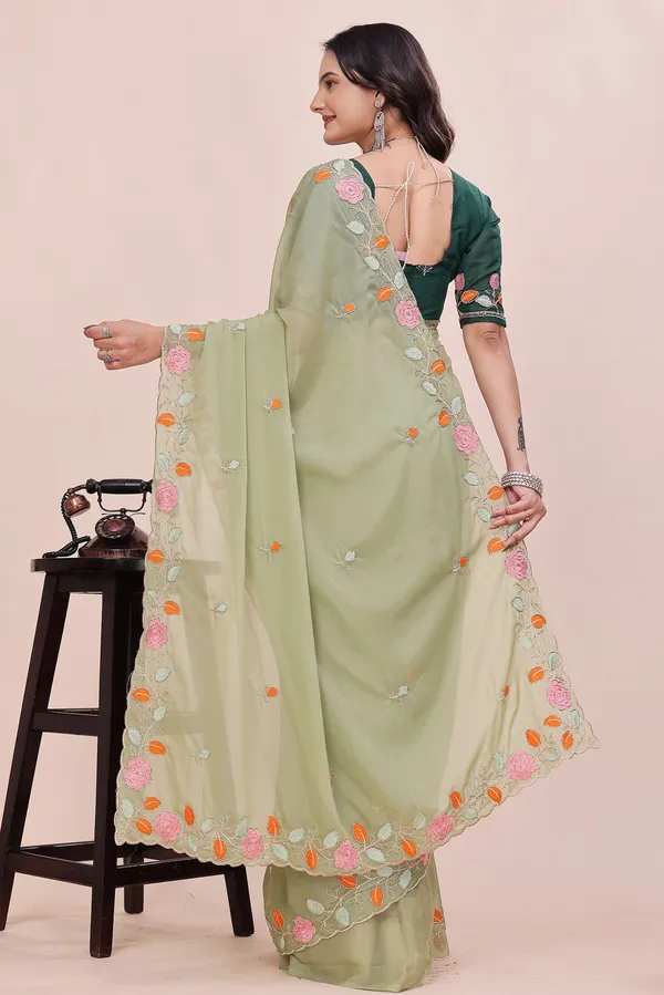 RUHU_CREATION_Embroidered_Bollywood_Chiffon_Saree_(Multicolor)